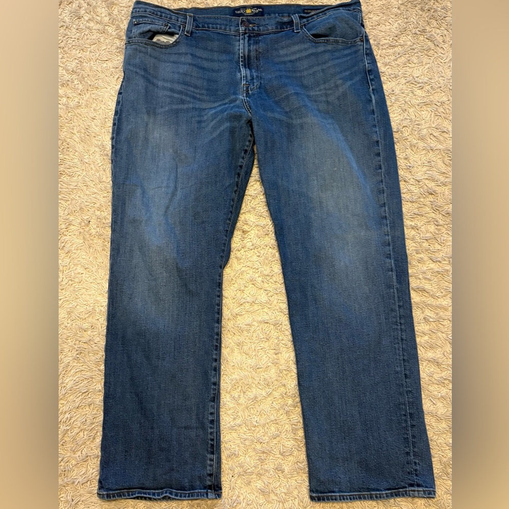 Lucky Brand Men's Straight Dark Blue Denim Jeans 42x32